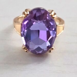 Purple Passion Gold Tone Ring